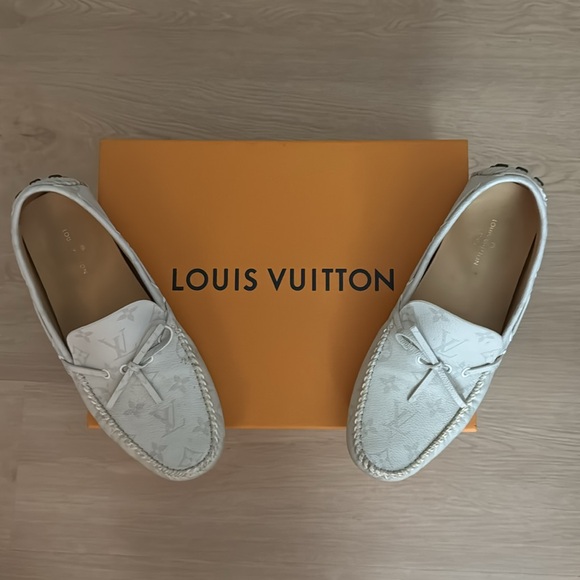 LV Driver Mocassin (White leather) Used size 9 - Picture 7 of 7